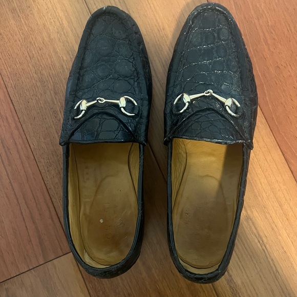 Gucci crocodile loafers. Men’s size 9.5D - Picture 2 of 5